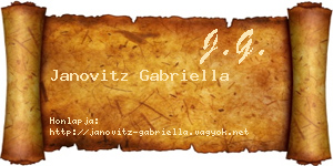 Janovitz Gabriella névjegykártya